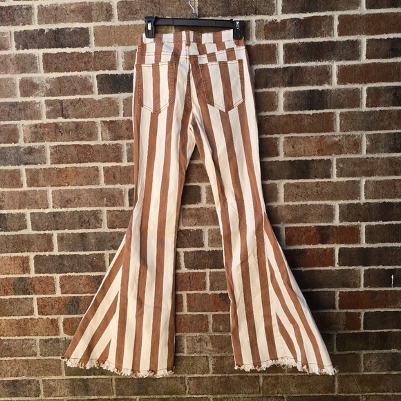Saints And Hearts Striped Flare Jeans - Picture 11 of 15